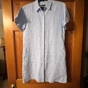 Tahari Light Blue Linen Dress